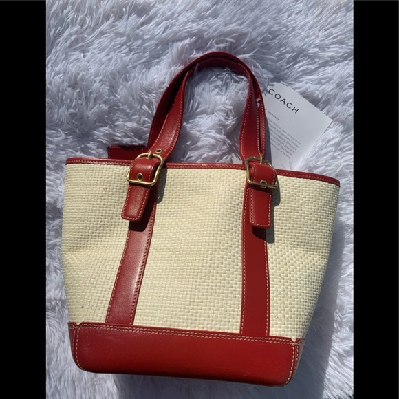 Coach Handbags - Coach Straw Handbag